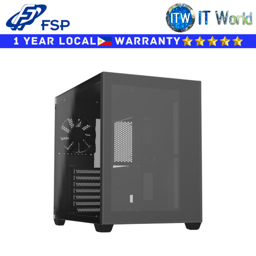 [CMT380B] FSP Computer PC Case CMT380 ATX Mid Tower Black