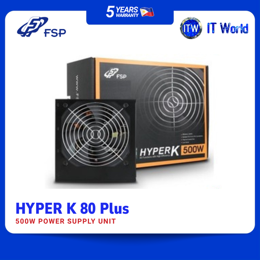 [HYPER K 500W] FSP HYPER K 500W ATX 80 Plus HP500S Power Supply Unit (HYPER K 500W) | itw