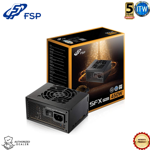 [FSP450-50SAC] FSP PSU 450W Power Supply Unit SFX Pro 450W 80+ Bronze Certification Active PFC (FSP450-50SAC)