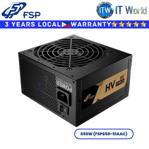 [FSP650-51AAC] FSP PSU 650Watts HV PRO 85+ Active PFC, ATX Power Supply Unit (FSP650-51AAC)