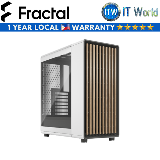 [FD-C-NOR1C-04] Fractal Design North ATX Tempered Glass Gaming PC Case (Charcoal Black TG Dark/Chalk White TG Clear)