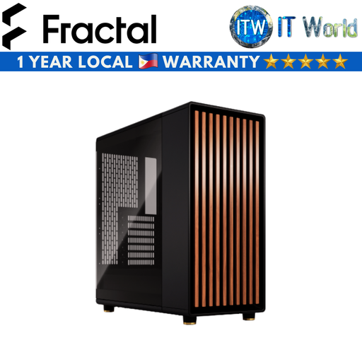 [FD-C-NOR1C-02] Fractal Design North ATX Tempered Glass Gaming PC Case (Charcoal Black TG Dark/Chalk White TG Clear)