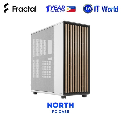 [FD-C-NOR1C-03] Fractal Design North Ventilated Mesh Gaming PC Case Charcoal White FD-C-NOR1C-03