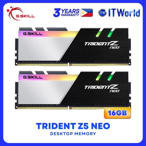 [F4-3200C16D-16GTZN] G.Skill Trident Z Neo 16GB (2x8GB) DDR4-3200Mhz Dual Channel Kit Desktop Memory F4-3200C16D-16GTZN