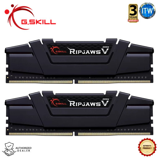 [F4-3200C16D-16GVKB] G.Skill DDR4 RAM 16GB (2x8GB) 3200Mhz Ripjaws V Unbuffered Desktop Memory (F4-3200C16D-16GVKB)