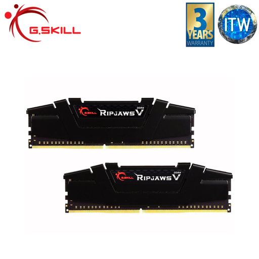 [GSKILL MEM F4-3600C18D-32GVK 32GB] G.Skill Ripjaws V 32GB (2x16GB) DDR4-3600Mhz CL18-22-22-42 1.35V RAM (F4-3600C18D-32GVK)