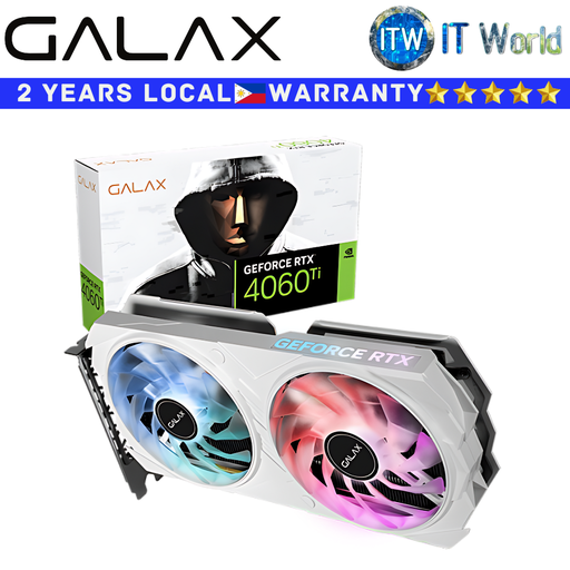 [46ISL8MD8BWE] Galax RTX 4060 Ti 8GB GDDR6 EX White 1-Click OC Geforce Graphic Card (46ISL8MD8BWE)
