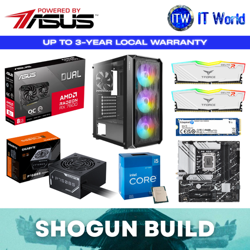 [Shogun Build] [PC Build] Shogun Build / i5-12400F / B760M-A WiFi (DDR4, mATX) /  16GB RAM /  1TB SSD | itw